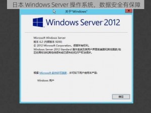 日本 Windows Server 操作系统，数据安全有保障