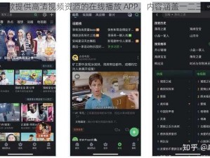 一款提供高清视频资源的在线播放 APP，内容涵盖一二三区