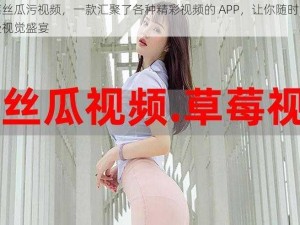 草莓丝瓜污视频，一款汇聚了各种精彩视频的 APP，让你随时随地享受视觉盛宴