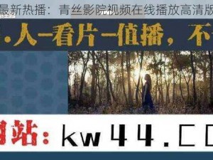 最新热播：青丝影院视频在线播放高清版