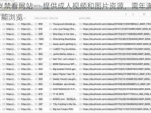 18 岁禁看网站——提供成人视频和图片资源，需年满 18 岁才能浏览