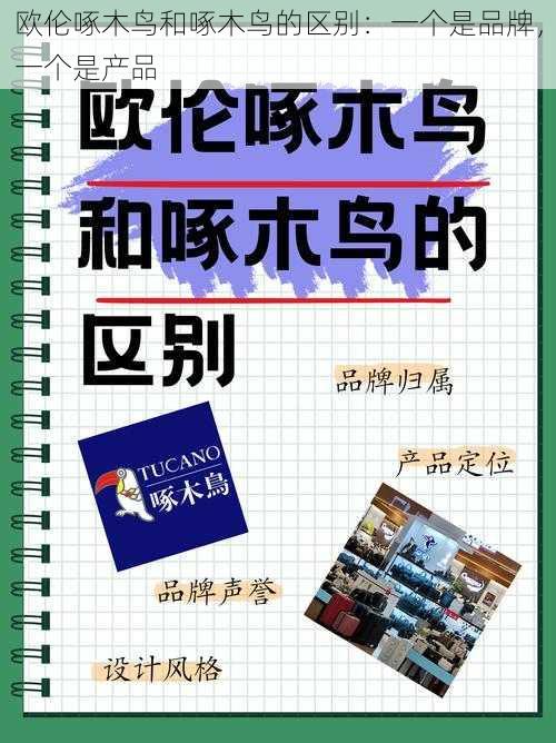 欧伦啄木鸟和啄木鸟的区别：一个是品牌，一个是产品