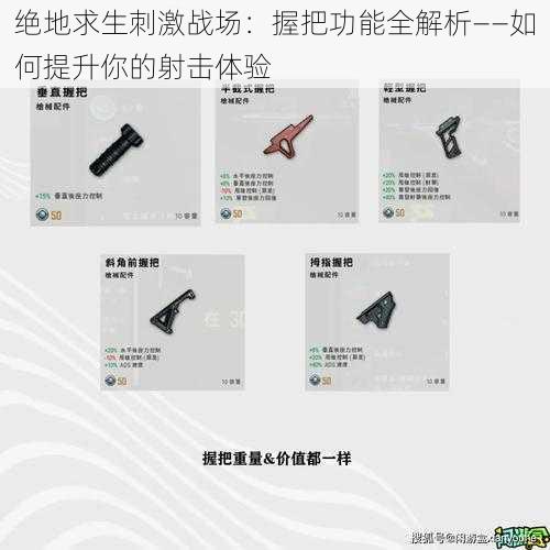 绝地求生刺激战场：握把功能全解析——如何提升你的射击体验