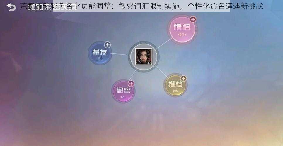 荒野行动彩色名字功能调整：敏感词汇限制实施，个性化命名遭遇新挑战